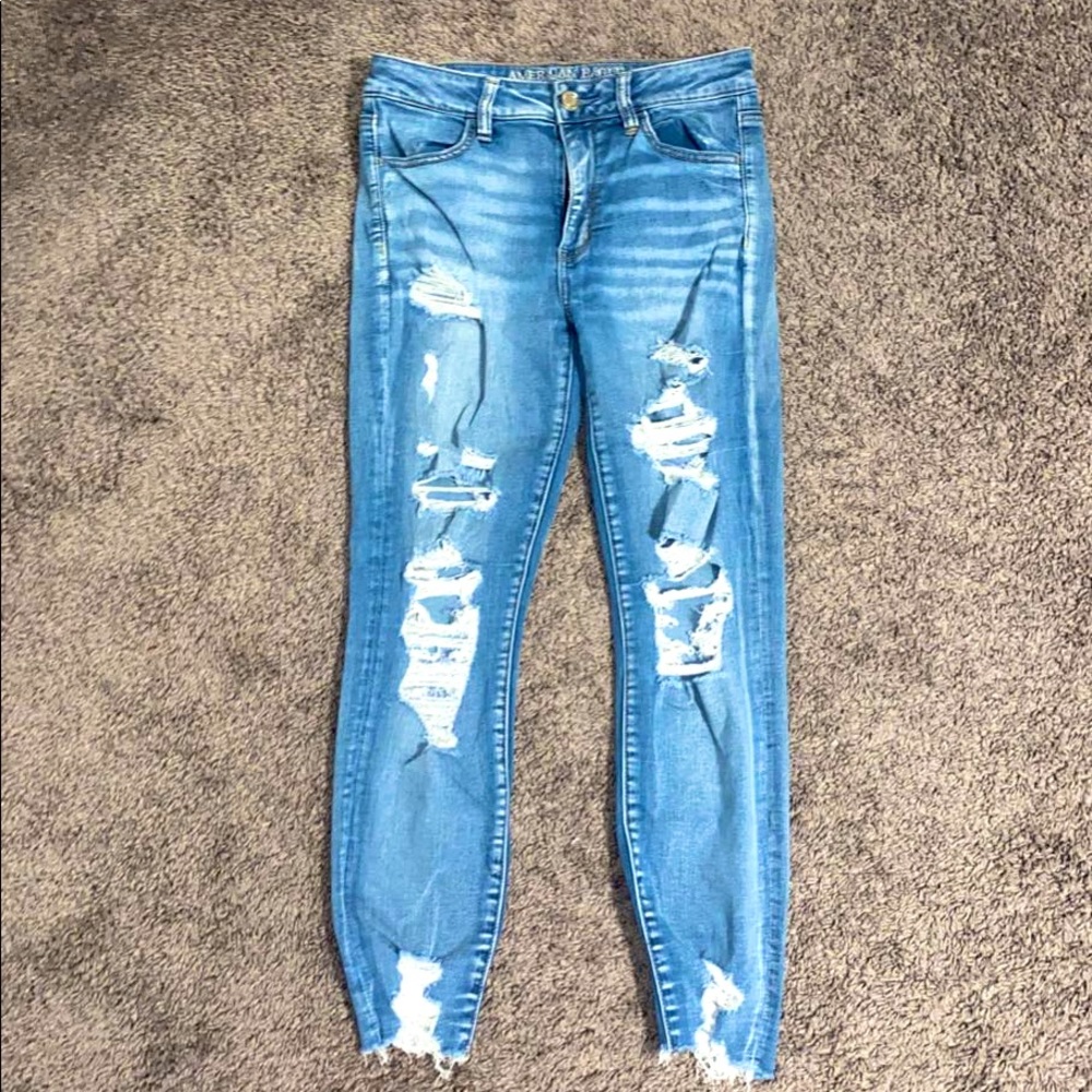 Skinny Ripped American Eagle Jeans, short